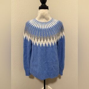 J. Crew Fair Isle turtleneck sweater in Supersoft yarn, Size S